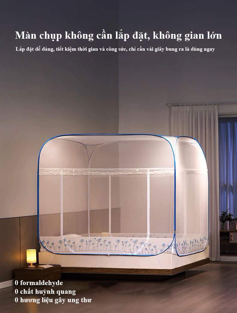 M&agrave;n chụp chống muỗi tự bung gấp gọn b&igrave;nh minh