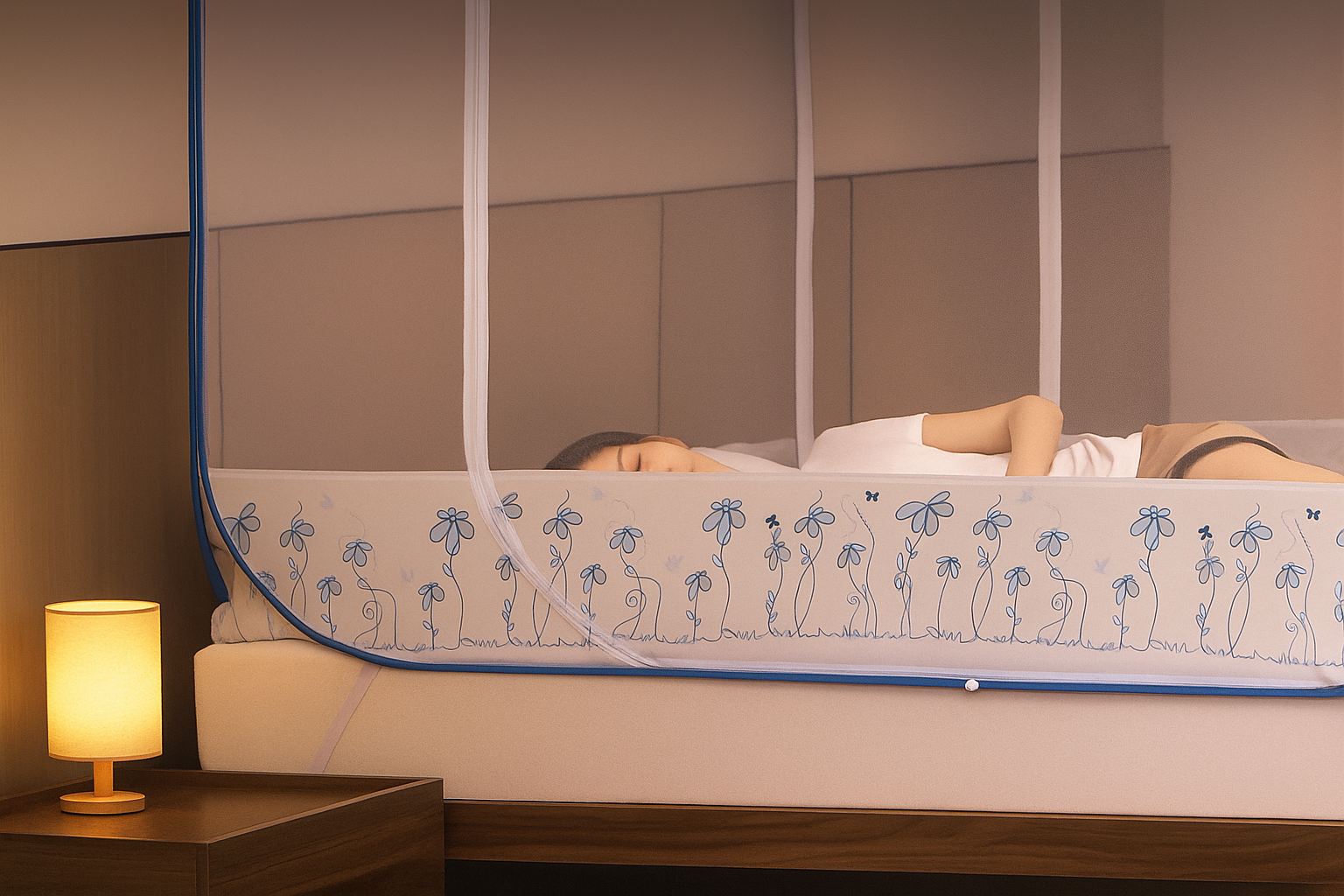 M&agrave;n chụp chống muỗi tự bung gấp gọn b&igrave;nh minh 11