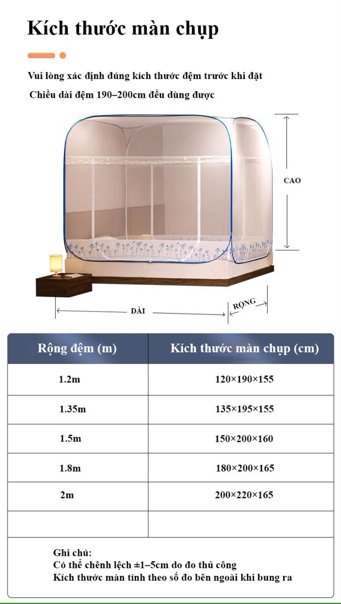 M&agrave;n chụp chống muỗi tự bung gấp gọn b&igrave;nh minh 18