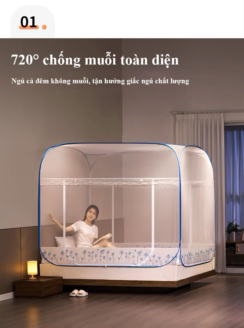 M&agrave;n chụp chống muỗi tự bung gấp gọn b&igrave;nh minh 3