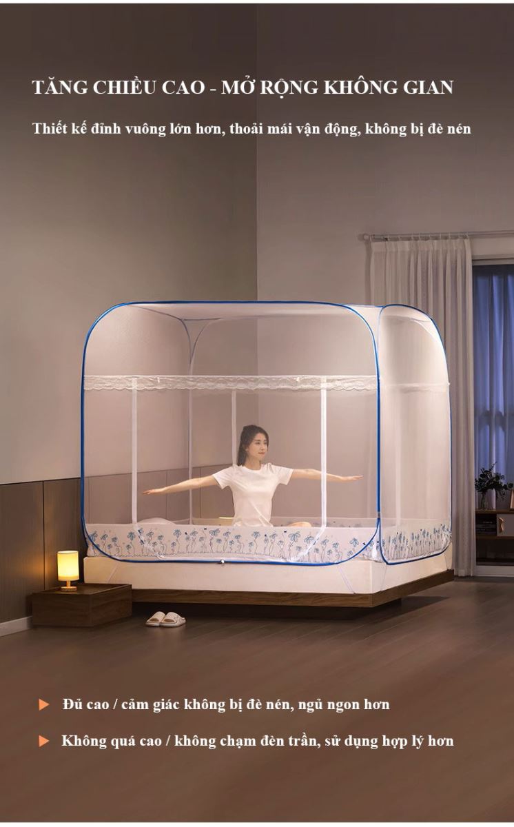 M&agrave;n chụp chống muỗi tự bung gấp gọn b&igrave;nh minh 9